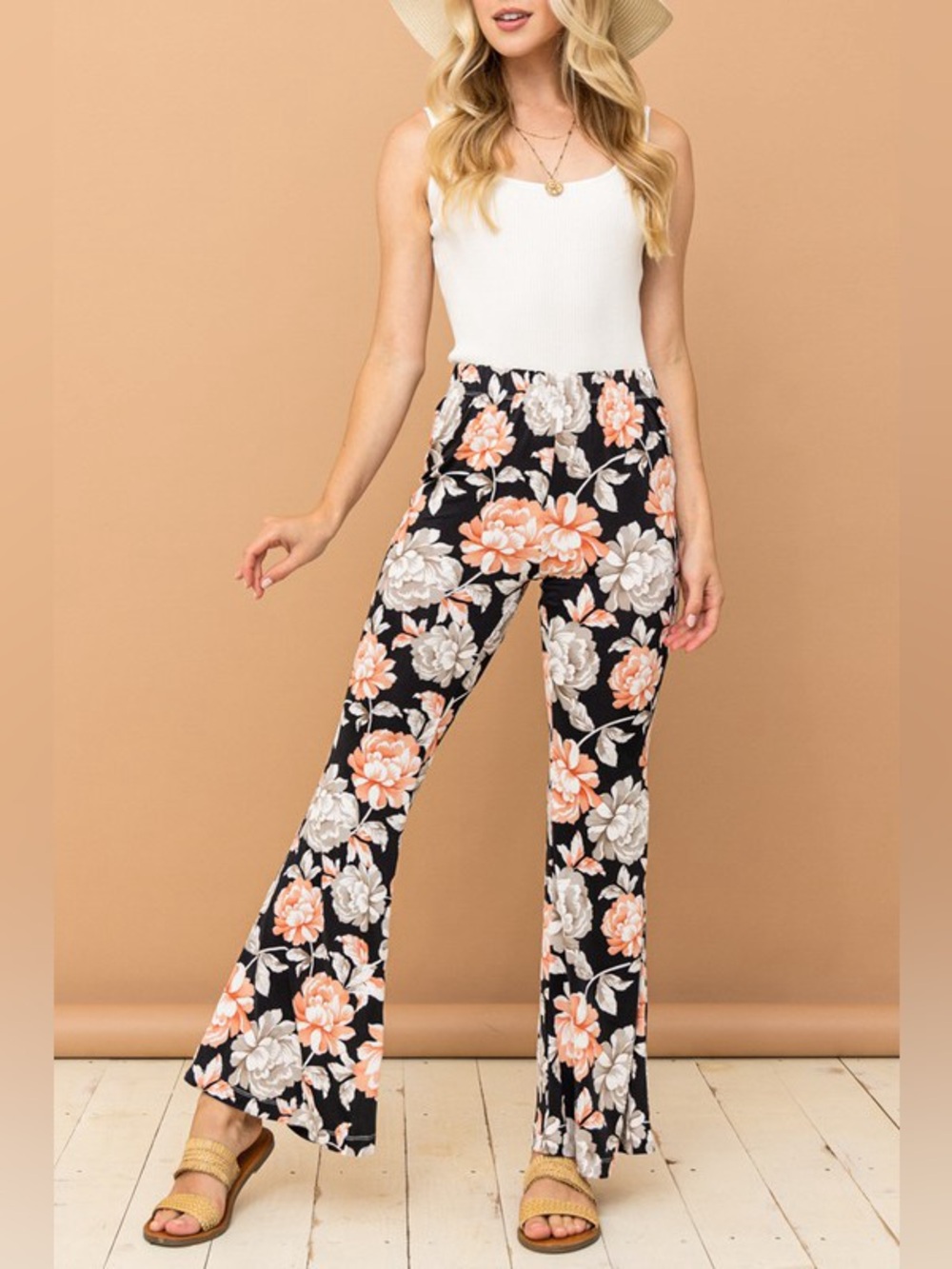 And The Why Wrinkle-Free Stretch Bell Bottom Flare Pants